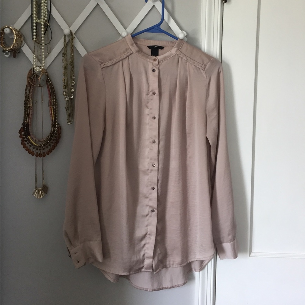 Women’s long sleeve blouse - blush - H&M size 4